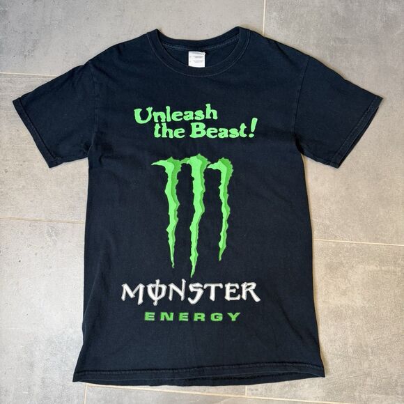 VTG Y2K Monster Energy Racing Motocross “Unleash The Beast” Logo Tee Small - Picture 1 of 4